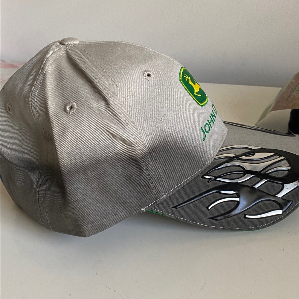 John Deere Gray & Navy Caps with Green and Yellow Logo - Picture 10 of 12